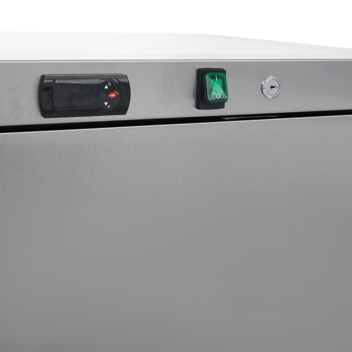 Réfrigérateur - 400 L - 4 étagères réglables - acier inoxydable