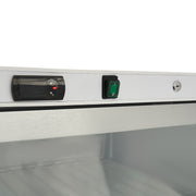 Congélateur - 600 L - blanc - avec porte en verre