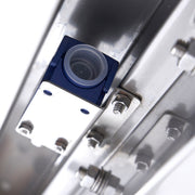 Table à rouleaux droits en acier inoxydable pour lave-vaisselle Maxima, adaptée au convoyeur à paniers, surface résistante et durable.