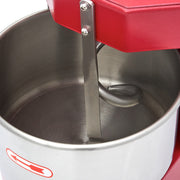 Pétrin à spirale Maxima 8 L, rouge framboise, pour pétrir jusqu'à 4,5 kg de pâte dans une cuisine professionnelle.