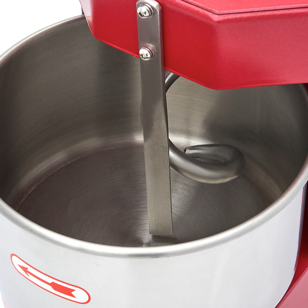 Pétrin à spirale Maxima 8 L, rouge framboise, pour pétrir jusqu'à 4,5 kg de pâte dans une cuisine professionnelle.