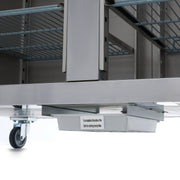 Réfrigérateur Maxima 2 portes en acier inoxydable avec porte en verre, 1200 L, 6 étagères réglables, modèle sp-1005-09400011