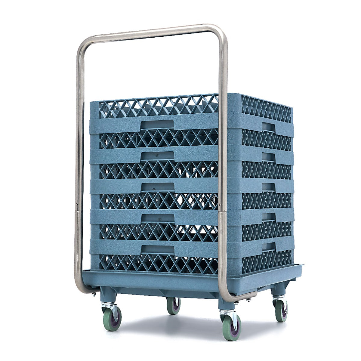 Chariot de débarrassage Maxima pour lave-vaisselle, dimensions 54 x 60 cm, avec paniers pour rangement efficace.