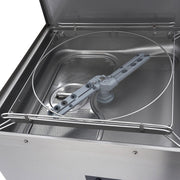 Lave-vaisselle professionnel Maxima à capot 50x50cm avec pompes de vidange, rinçage et savon, 400V, vue en image