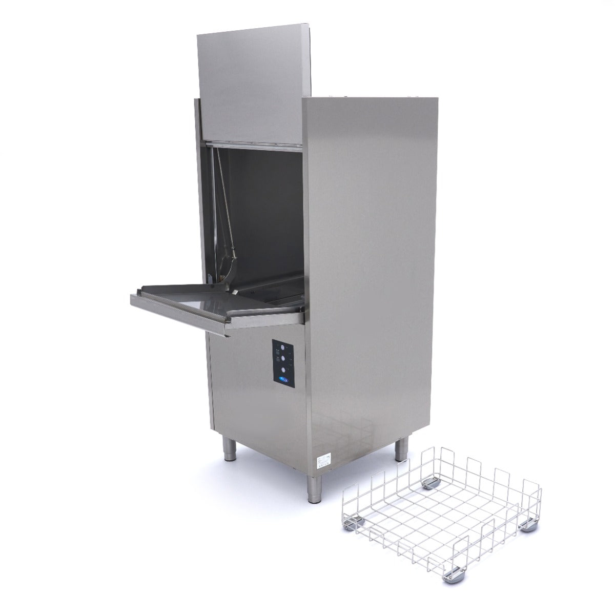 Lave-vaisselle à pot Maxima, machine à laver les casseroles, dimensions 56x63 cm, alimentation 400V, en acier inoxydable