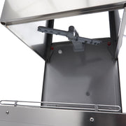 Lave-vaisselle professionnel à capot Maxima 50x50cm avec pompes de vidange, rinçage et savon, 400V, vue de face.