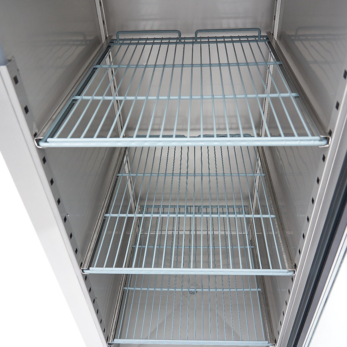 Congélateur - 700 L - 3 étagères réglables (2/1 GN) - acier inoxydable - avec porte en verre