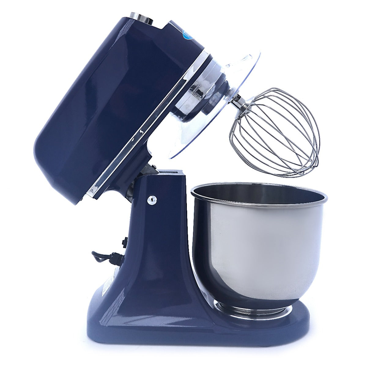 Mélangeur planétaire Maxima de 7 L en acier bleu, idéal pour pétrir jusqu'à 2 kg de pâte.