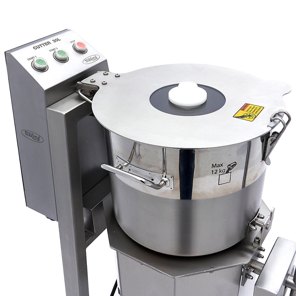 Robot de cuisine Maxima de 30 L avec bol en acier inoxydable et commandes, idéal pour préparer en grande quantité.