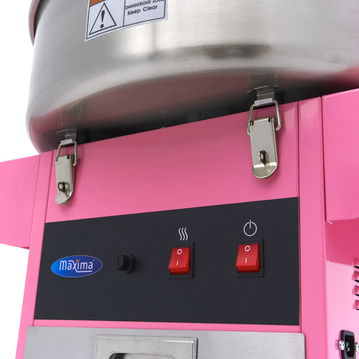 Machine à barbe à papa - Ø 52cm - Rose - avec chariot