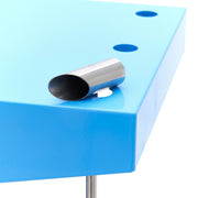 Machine à barbe à papa Maxima bleu de 52cm avec chariot, machine électrique pour faire des barbes à papa colorées.