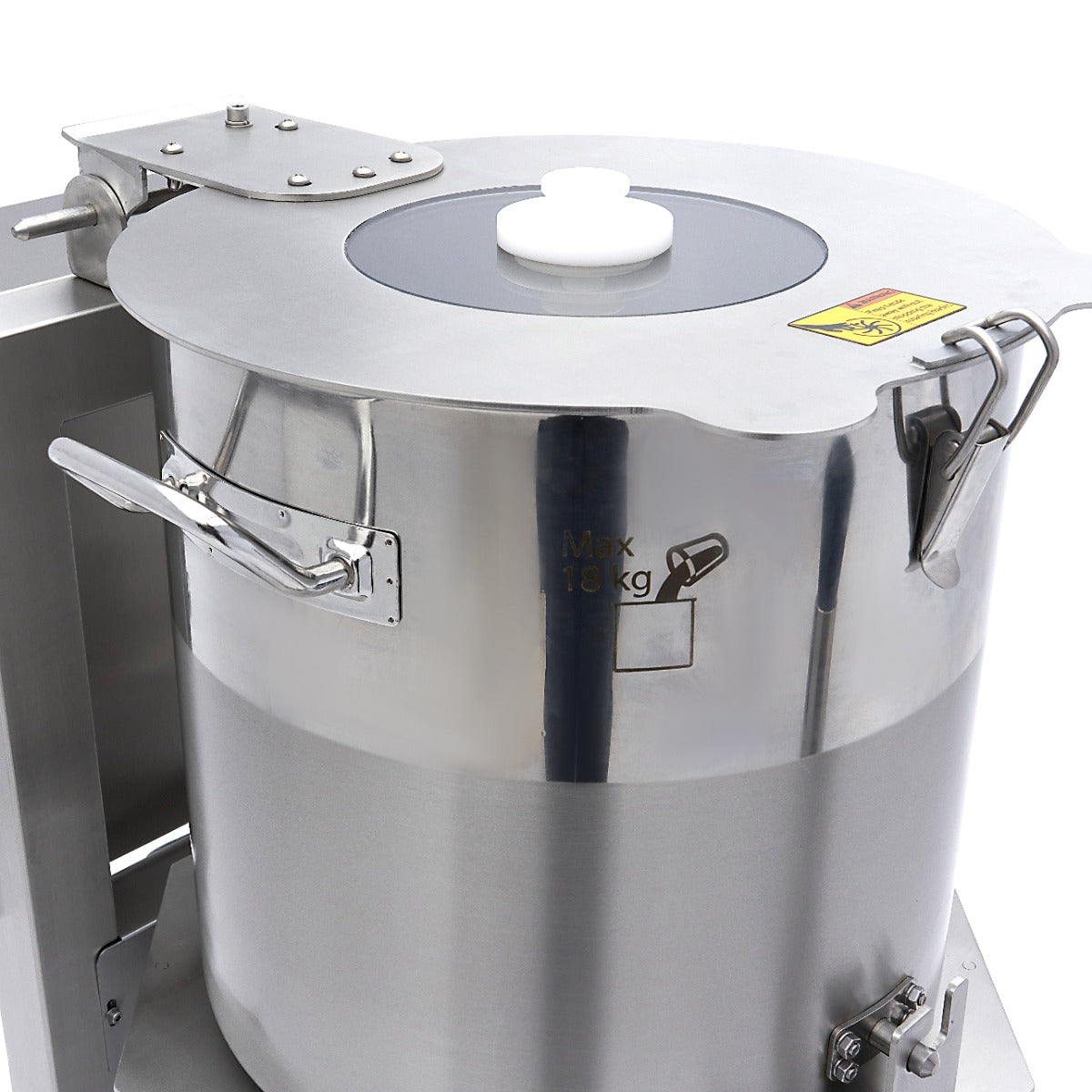 Robot de cuisine Maxima de 50 L avec bol en acier inoxydable, accessoires inclus, pour préparer facilement toutes vos recettes.