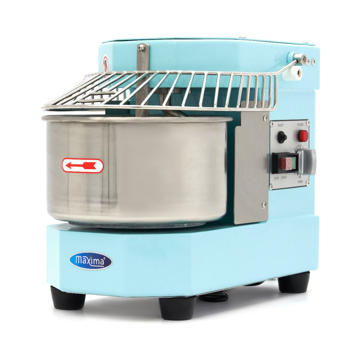 Pétrin à spirale Maxima, machine à pâte de 8 L, capacité de 4,5 kg de pâte, en bleu, pour pétrir la pâte efficacement.