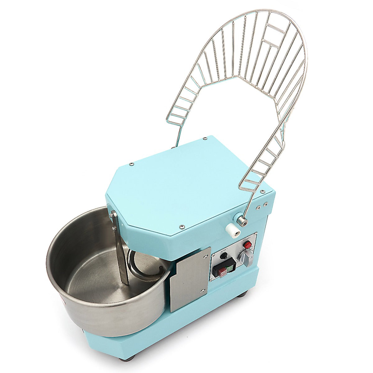 Pétrin à spirale Maxima, machine à pâte bleue, capacité de 8 L et 4,5 kg de pâte, pour pétrir efficacement.