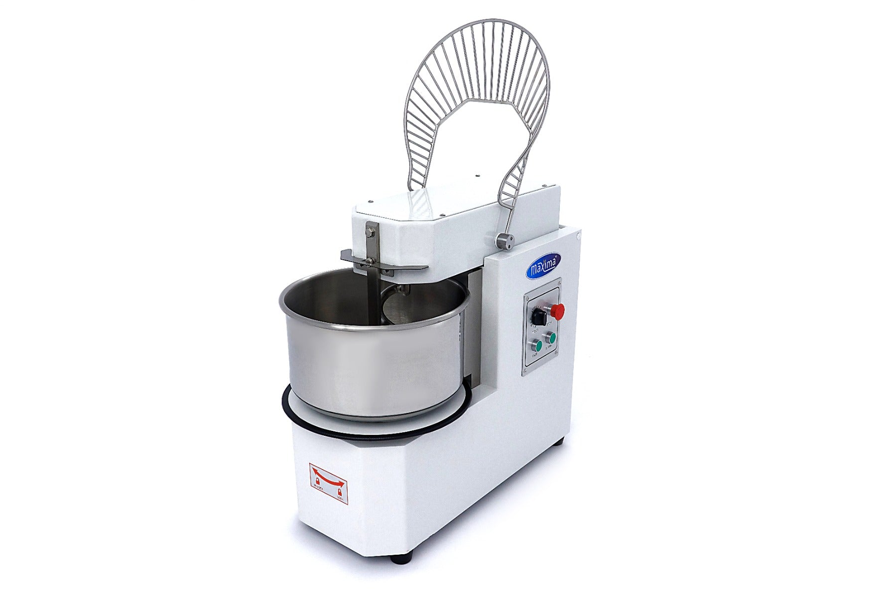 Pétrin à spirale / pétrin à pâte - 20 L - 12 kg de pâte - 2 vitesses - bol amovible