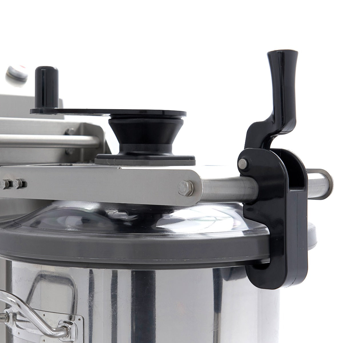 Robot de cuisine Maxima de 20 L avec bol en acier inoxydable, commandes intuitives et design robuste, idéal pour la préparation culinaire.