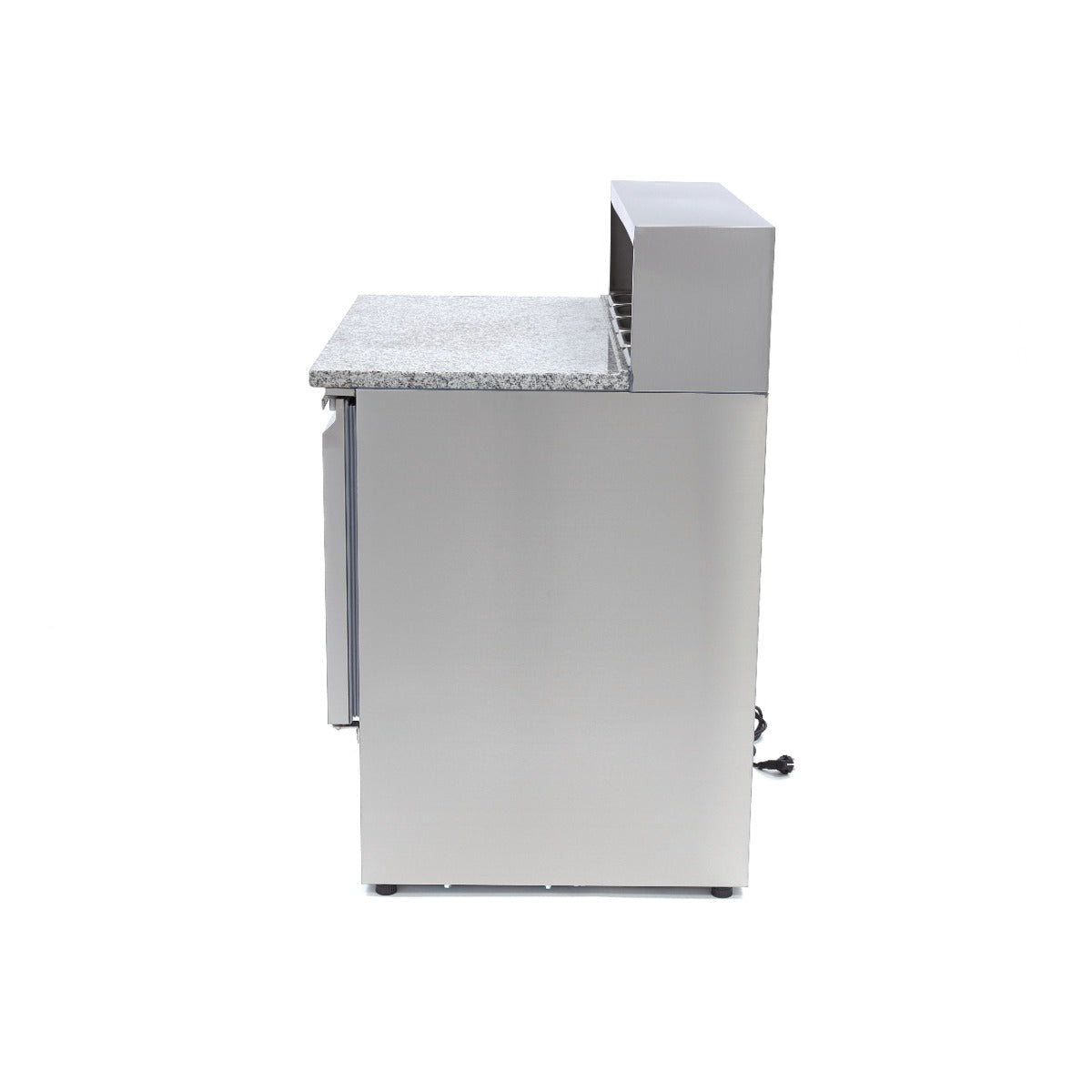 Réfrigérateur pour la préparation des pizzas - 90 cm - 2 portes - s'adapte à 5 x 1/6 GN - incl couvercle en acier inoxydable