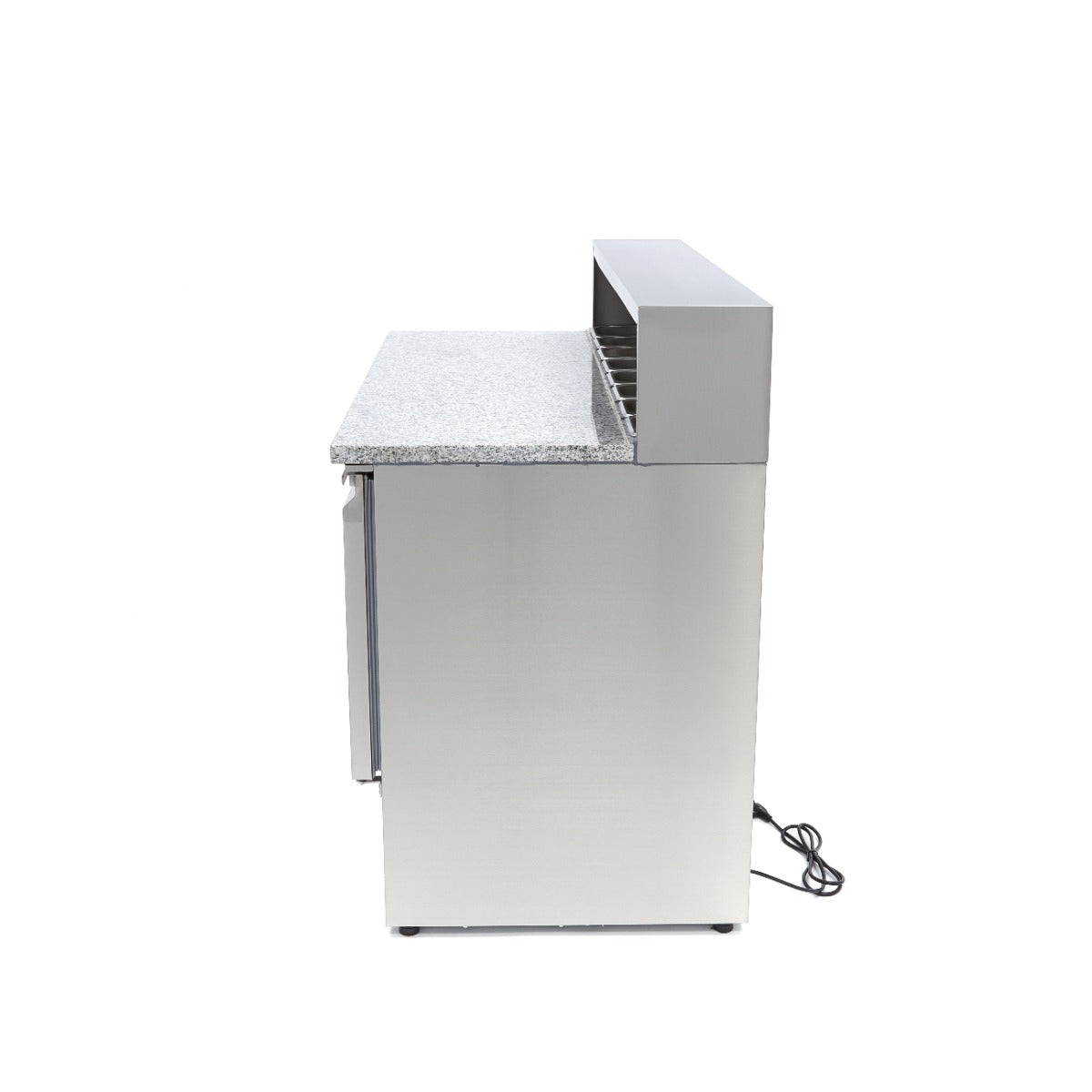 Réfrigérateur pour la préparation des pizzas - 137 cm - 3 portes - s'adapte à 8 x 1/6 GN - incl couvercle en acier inoxydable