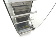 Vitrine à gâteaux Maxima de 220 L, arrière de bar ouvert, dimensions 50 x 50 cm, en verre transparent pour présentation.