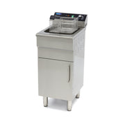 Friteuse - 16 L - 1 panier - avec robinet de vidange et support - 400V