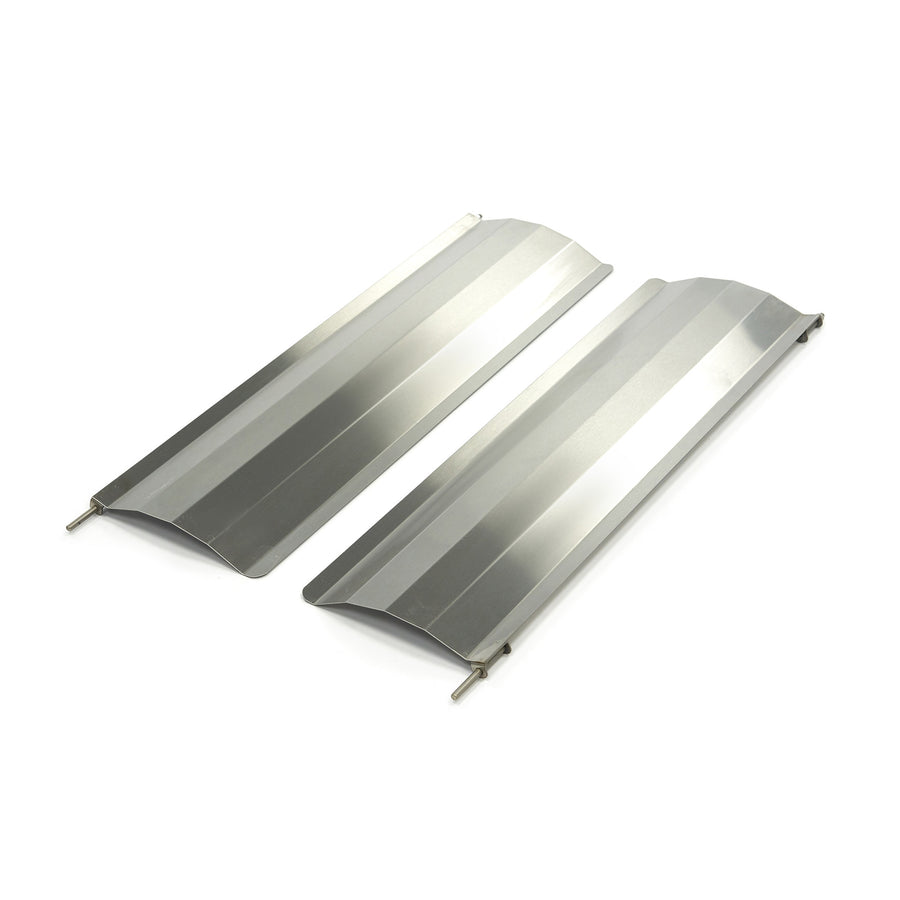 Ensemble de 2 caches latéraux pour grill Doner Kebab Maxima, compatible avec le modèle 3 brûleurs, en acier inoxydable.