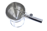 Dispensateur de pâte - 1,3 L - acier inoxydable - bouton de dosage inclus