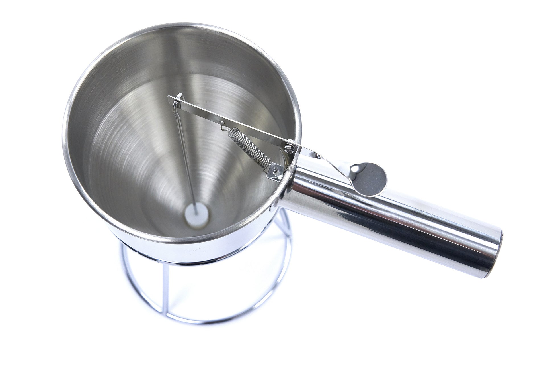 Dispensateur de pâte - 1,3 L - acier inoxydable - bouton de dosage inclus
