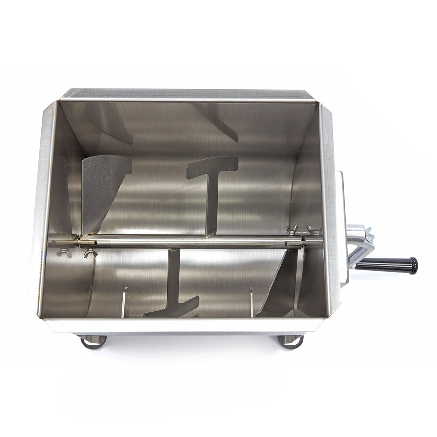 Mélangeur á viande - 20 L - 16 kg viande - axle unique - manuel