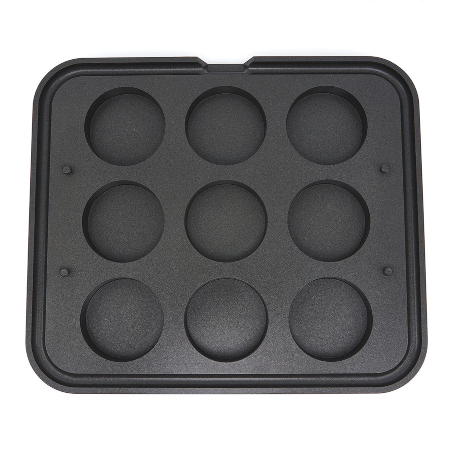 Ensemble de 9 moules à tartelettes cylindriques Maxima de 80 mm pour machine à tartelettes, en acier durable.