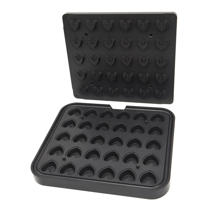 Moule à tartelettes cœur Maxima, lot de 30 pièces, en métal pour préparer des tartelettes maison, vue de face