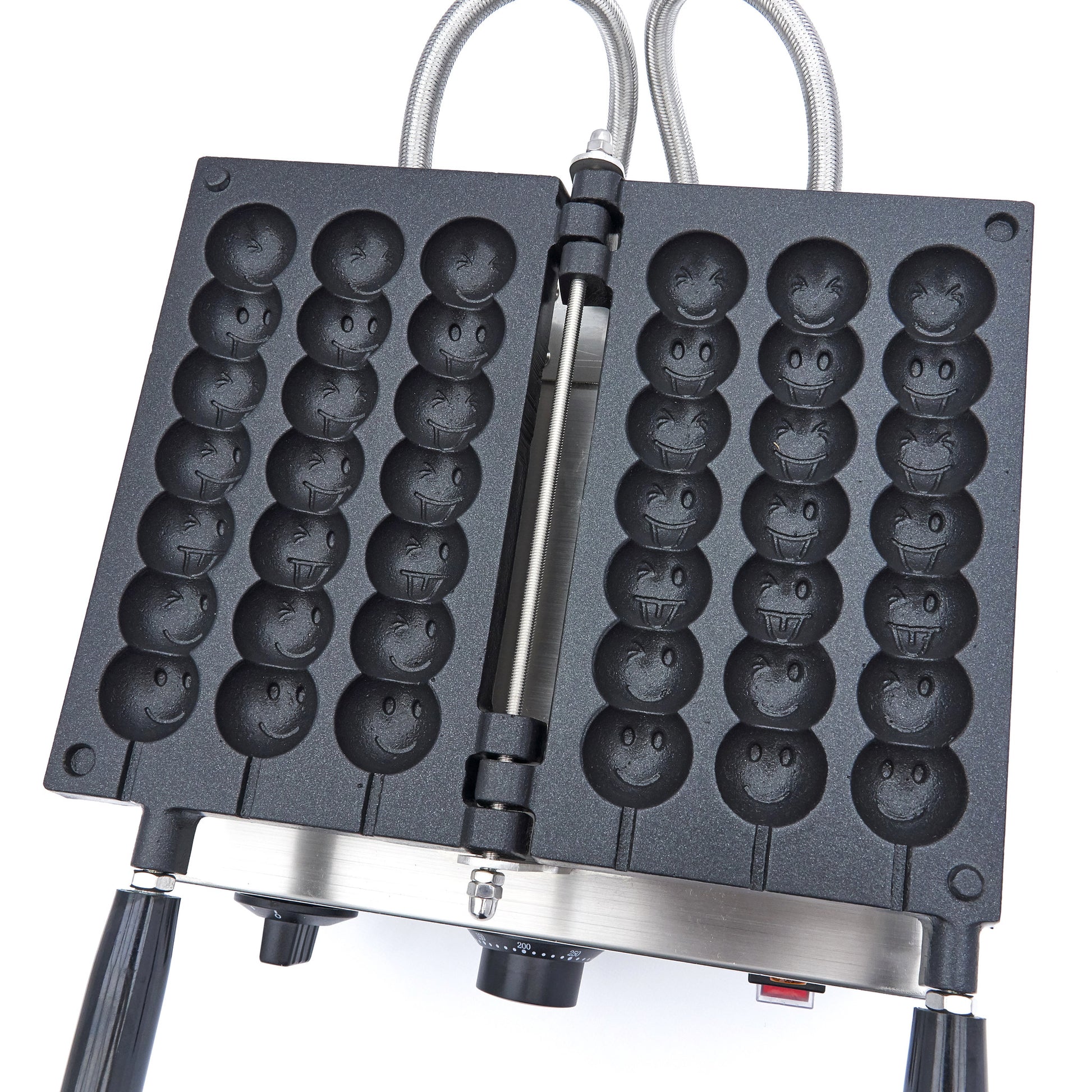 Gaufrier - 3 sucettes - emojis sur bâtonnets