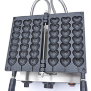 Gaufrier - 3 sucettes - coeurs avec emojis sur bâtonnets