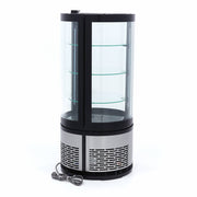 Vitrine à gâteaux réfrigérée Maxima ronde de 48 cm, capacité de 100 litres, vitrine transparente pour pâtisseries.
