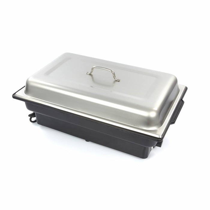 Chauffe-plat électrique Maxima de 8,5 L avec couvercle et support GN, idéal pour maintenir les plats au chaud.