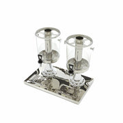 Dispensateur de boissons - 2 x 8 L - tube de refroidissement central - fonctionne sans électricité