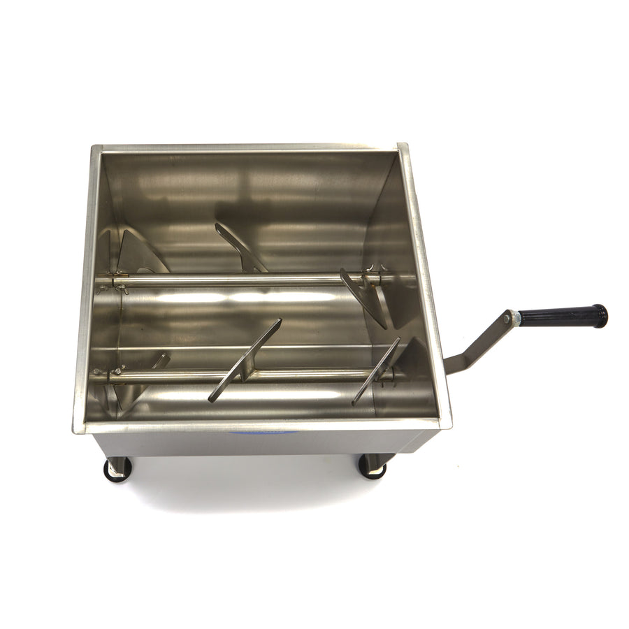 Mélangeur á viande - 30 L - 25 kg viande - axle double - manuel