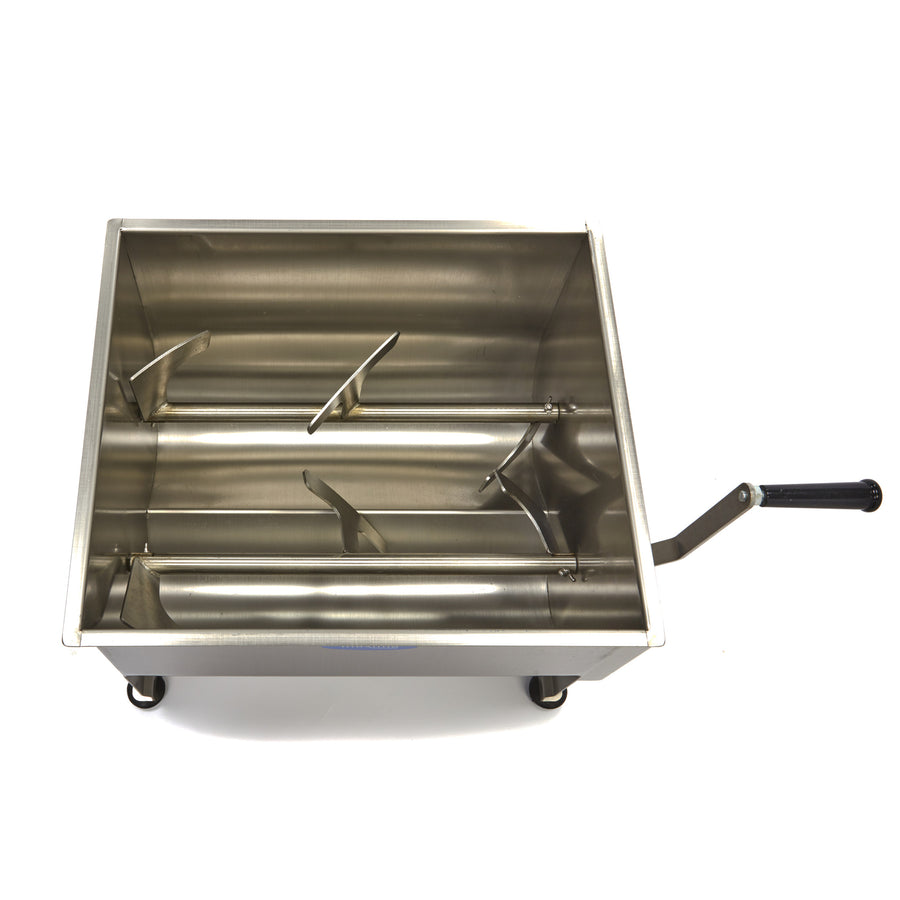 Mélangeur à viande - 40 L - 35 kg viande - axle double - manuel