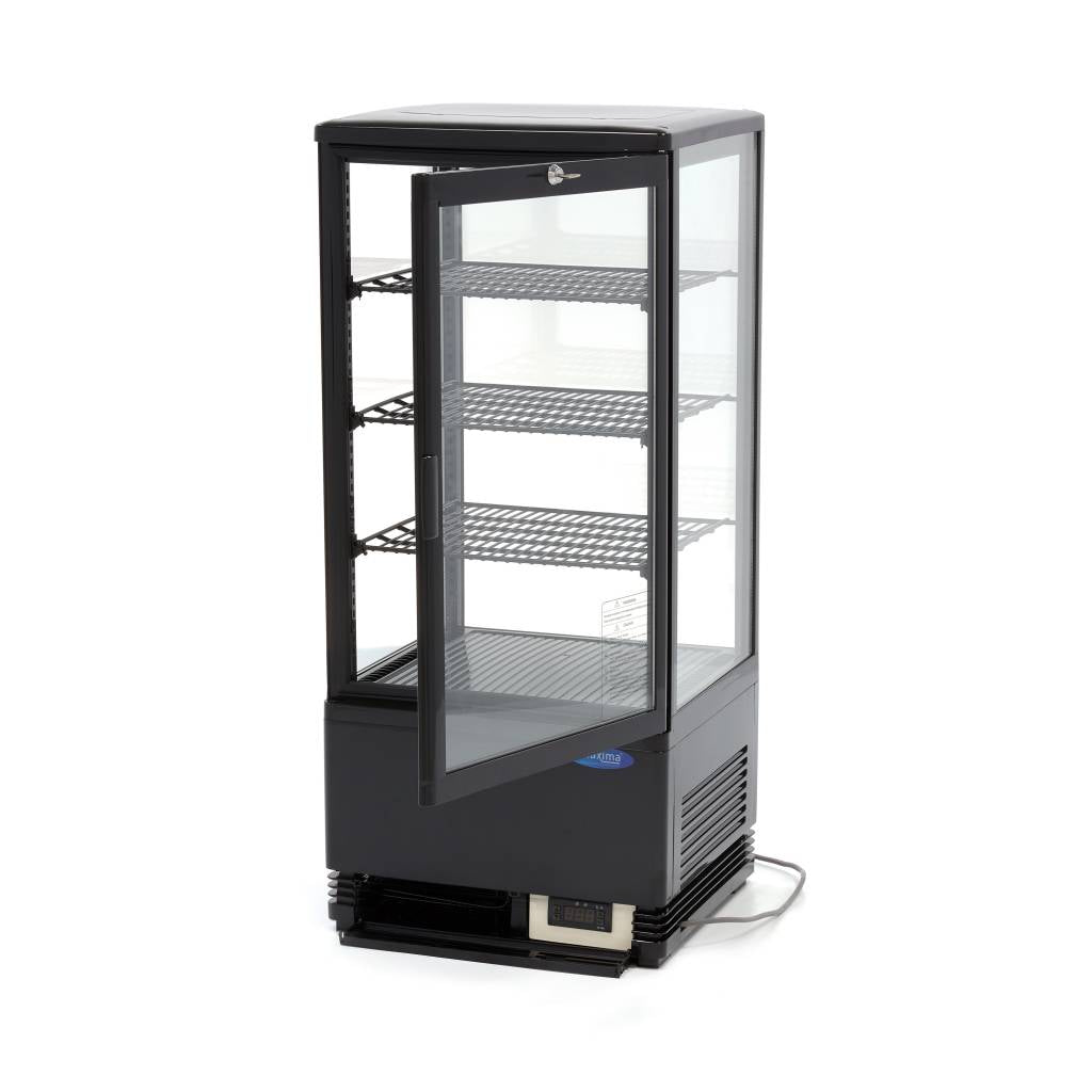 Vitrine réfrigérée Maxima de 78 L, mini vitrine de présentation réfrigérée, 43 cm de large, pour aliments ou boissons.