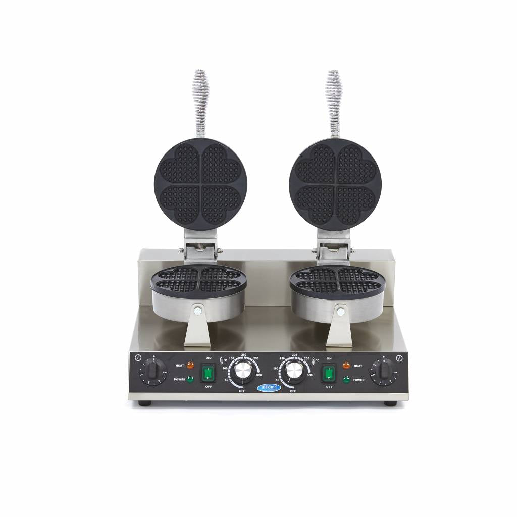 Gaufrier - 8 gaufres - coeurs - double