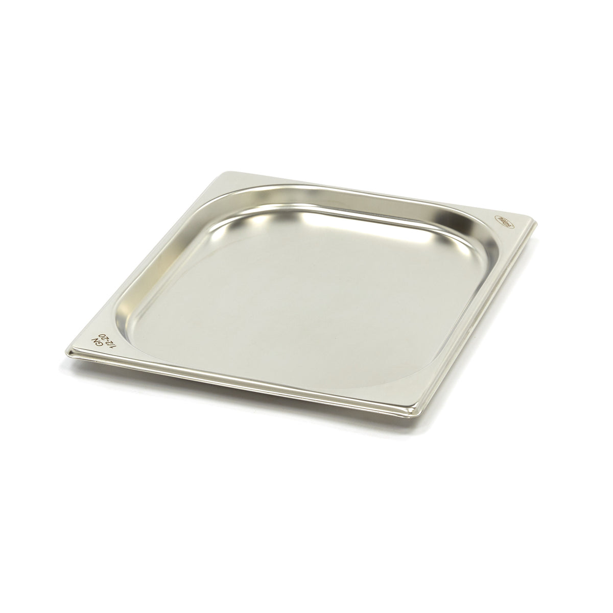 Récipient gastronorm 1/2 GN en acier inoxydable, bac gastronorme de 2 cm de profondeur, par Maxima.