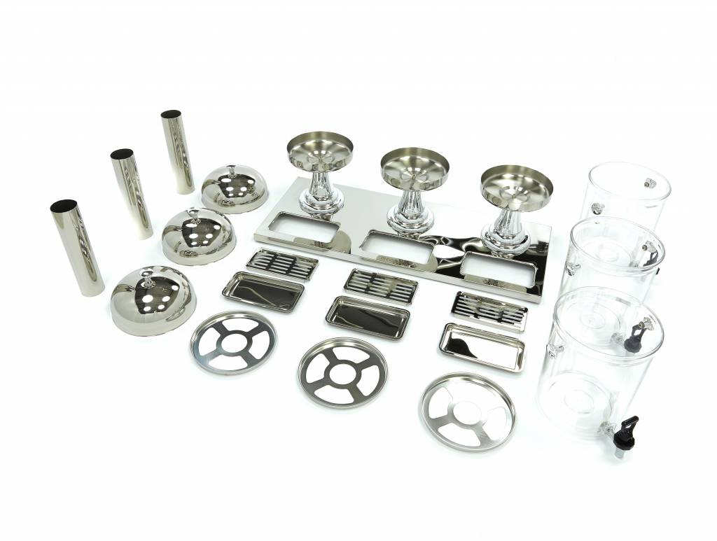 Dispensateur de boissons - 3 x 8 L - tube de refroidissement central - fonctionne sans électricité