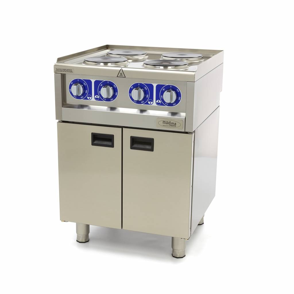 Cuiseur de qualité commerciale - 4 brûleurs - unité double - profondeur 60 cm - 400V