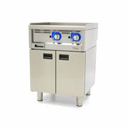 Gril de qualité commerciale - lisse - unité double - profondeur 60 cm - gaz