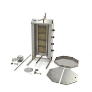 Kebab grill - 4 brûleurs - 50 kg de viande - gaz