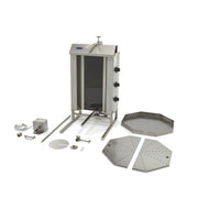 Kebab grill - 3 brûleurs - 30 kg de viande - électrique