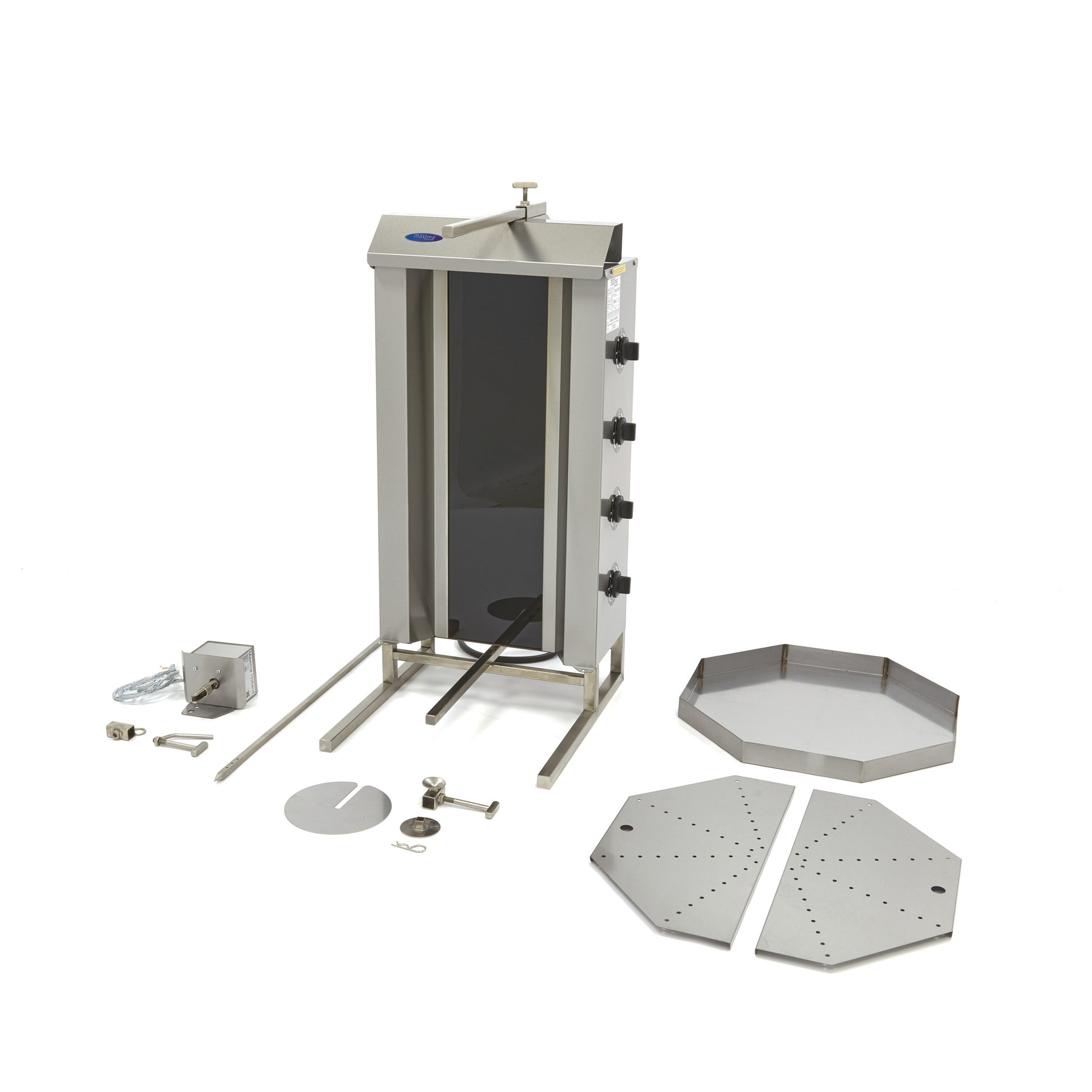 Kebab grill - 4 brûleurs - 50 kg de viande - électrique