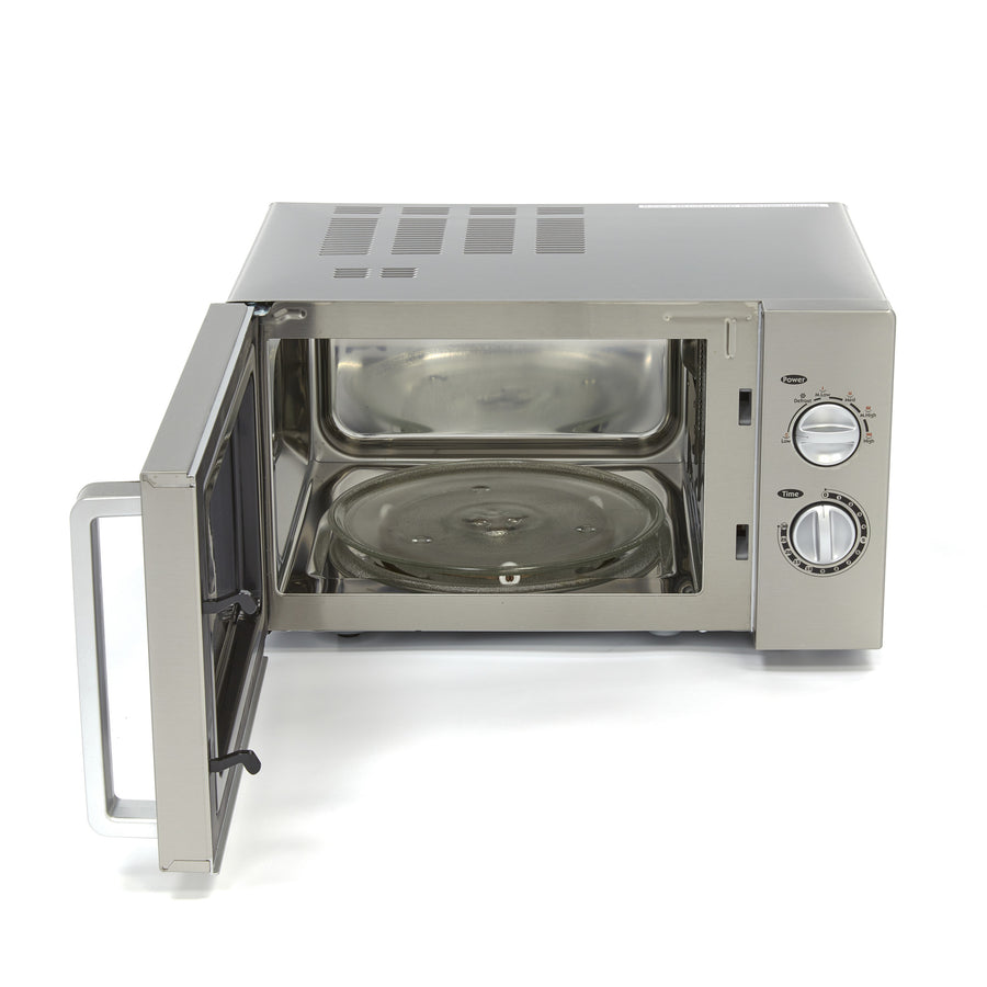 Micro-ondes professionnel Maxima, 900W, 6 programmes, espace pour assiettes jusqu’à Ø33 cm, appareil de cuisson moderne.