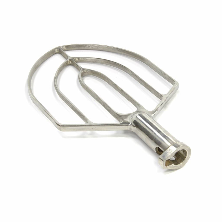 Mélangeur planétaire Maxima MPM 30 Beater 2017, image montrant le batteur électrique et les accessoires en acier inoxydable.