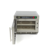 Micro-ondes professionnel Maxima 1800W avec 20 programmes, espace pour assiettes jusqu’à Ø36 cm et 2 tablettes.