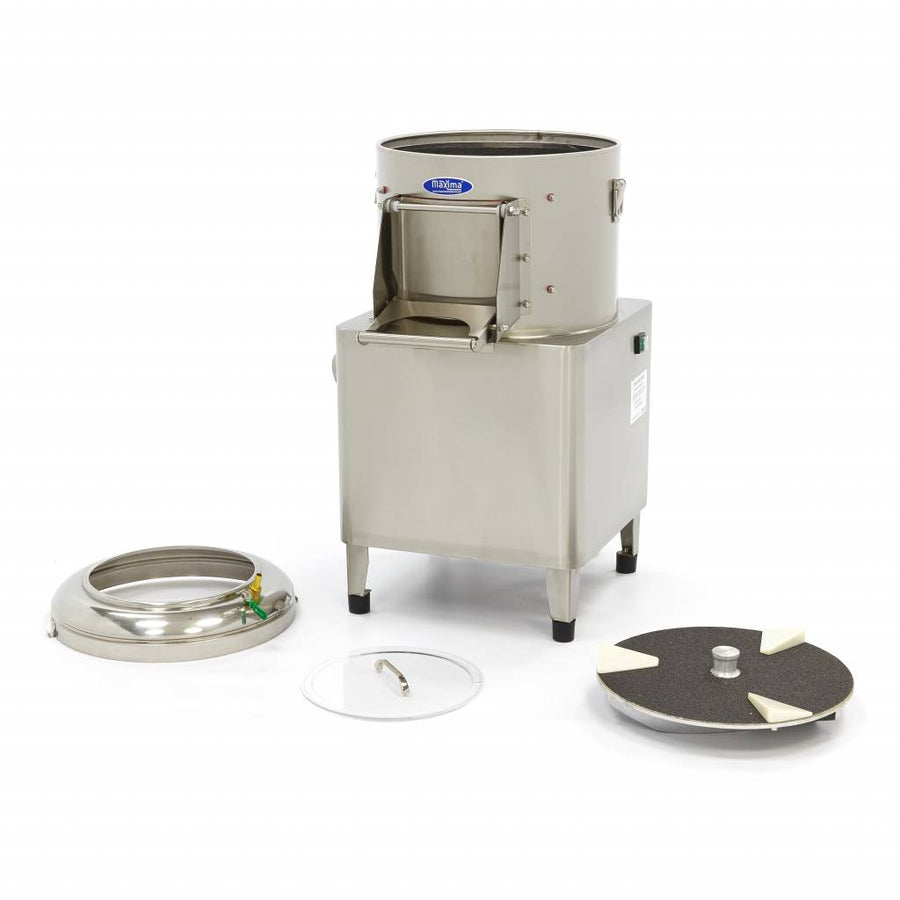 Éplucheuse Maxima pour pommes de terre, capacité de 8 kg, production de 160 kg/h, machine professionnelle d'épluchage.